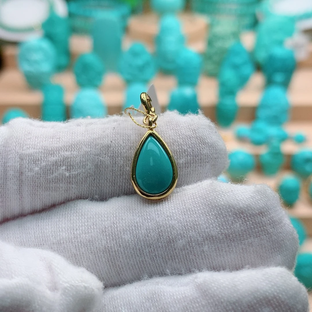 绿松石银S925镶嵌配饰