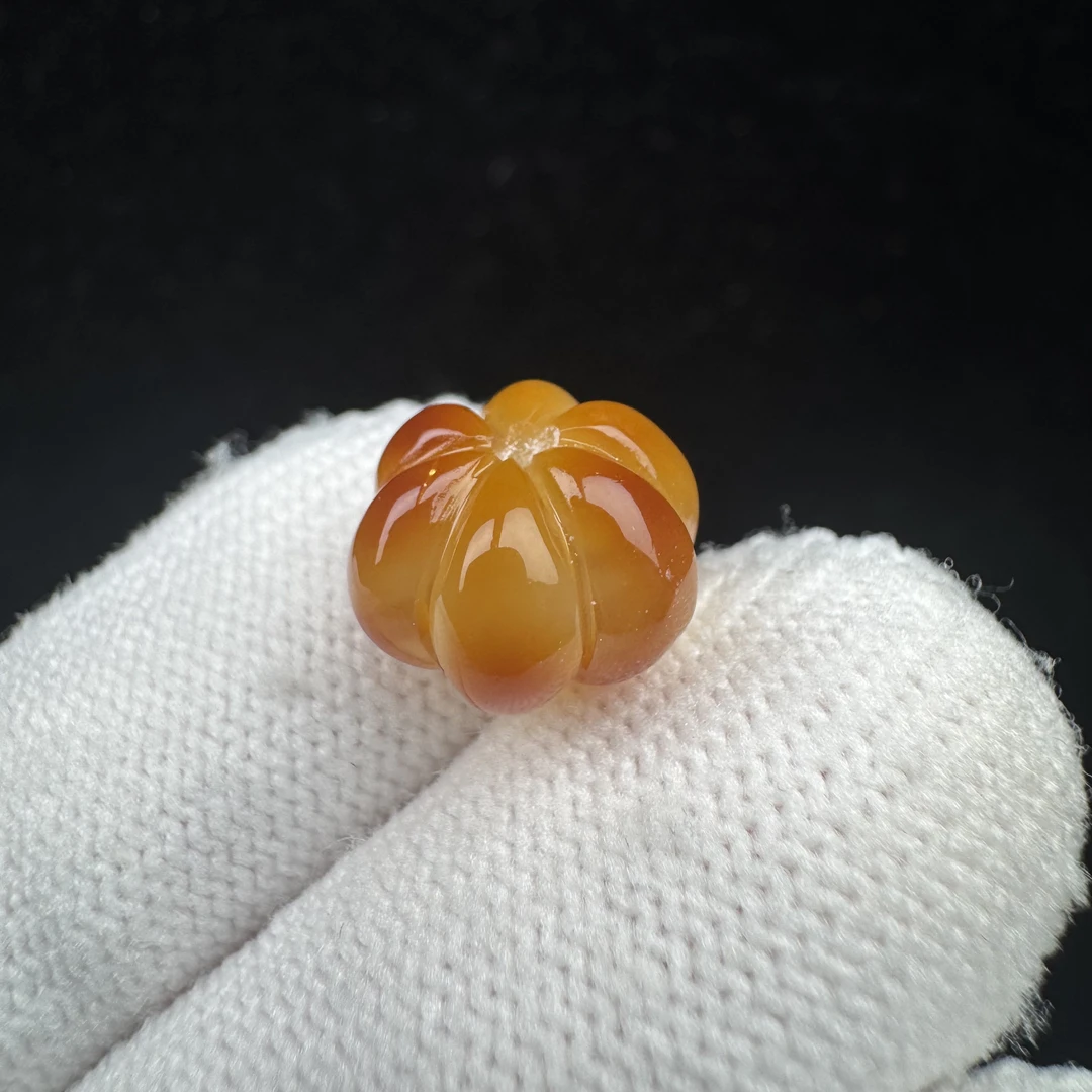 M5022天然原矿俄料蜜蜡瓜珠12*8.5mm支持复检