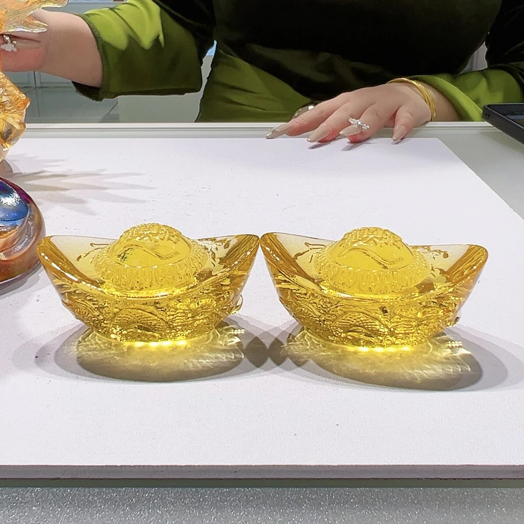 【闪购商品】手工艺品琉璃元宝三个