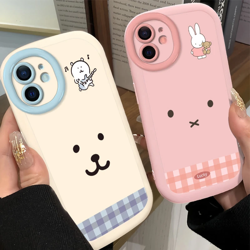 自嘲熊米菲兔大脸适用苹果17promax/16PRO手机壳iPhone15可爱14软