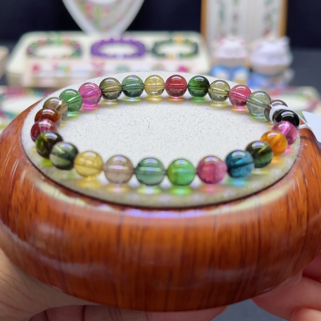 手链未镶嵌碧玺糖果7mm