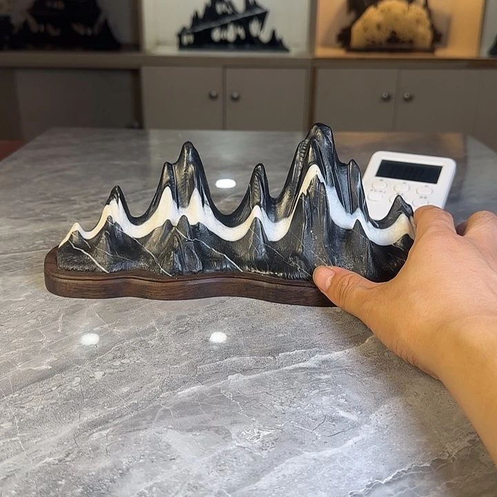 清***渊奇石茶宠鱼缸文房摆件