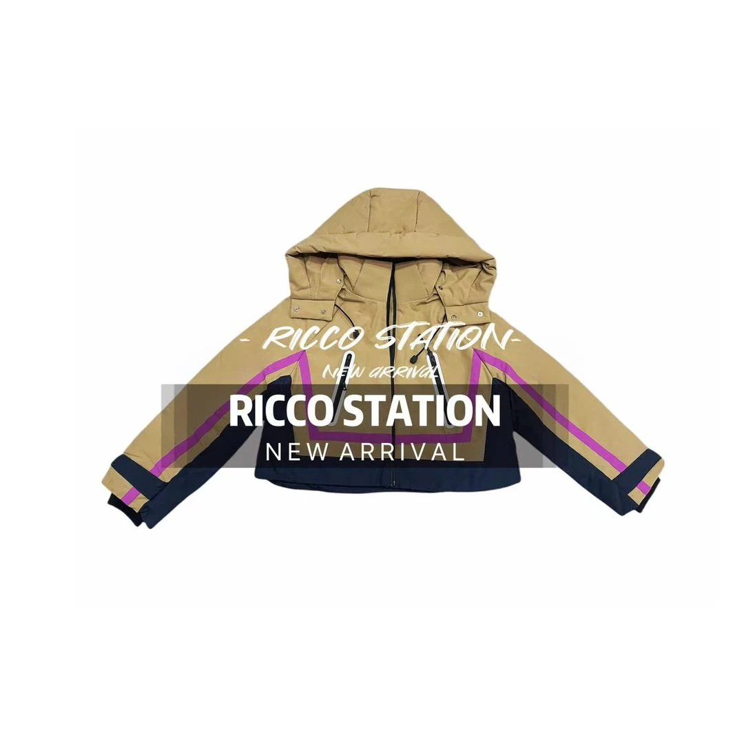 陈腰精CC设计师款重工拼色冲锋滑雪羽绒服名媛风轻奢风高级感潮