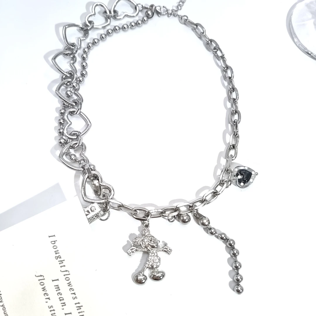 铜合金项链 06688小众设计潮酷个性鼠相机金属风锁骨链