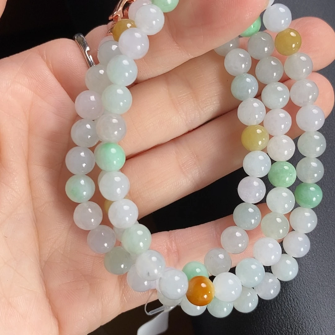 翡翠未镶嵌颈饰珠链