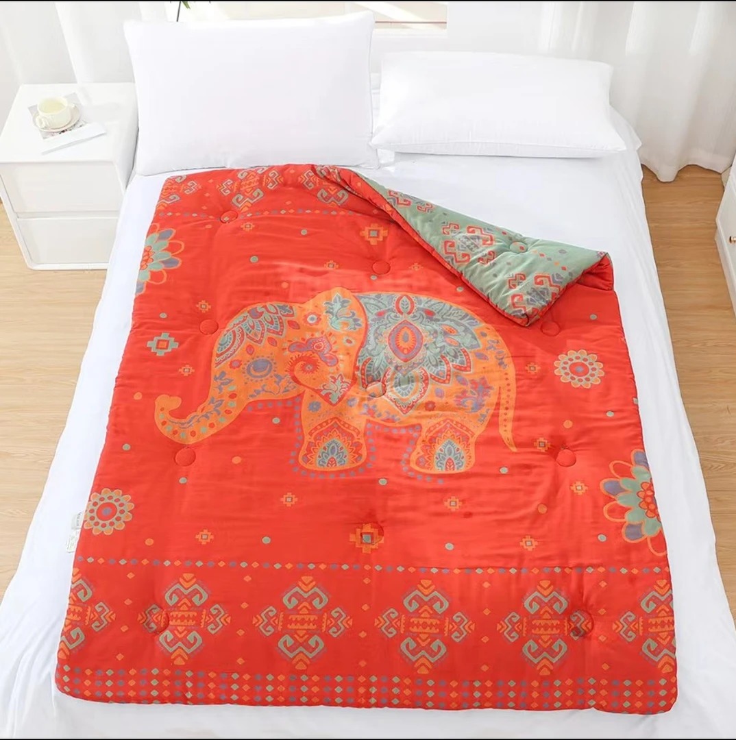 【小象】1.2*1.5米纯棉双层纱多功能冬被