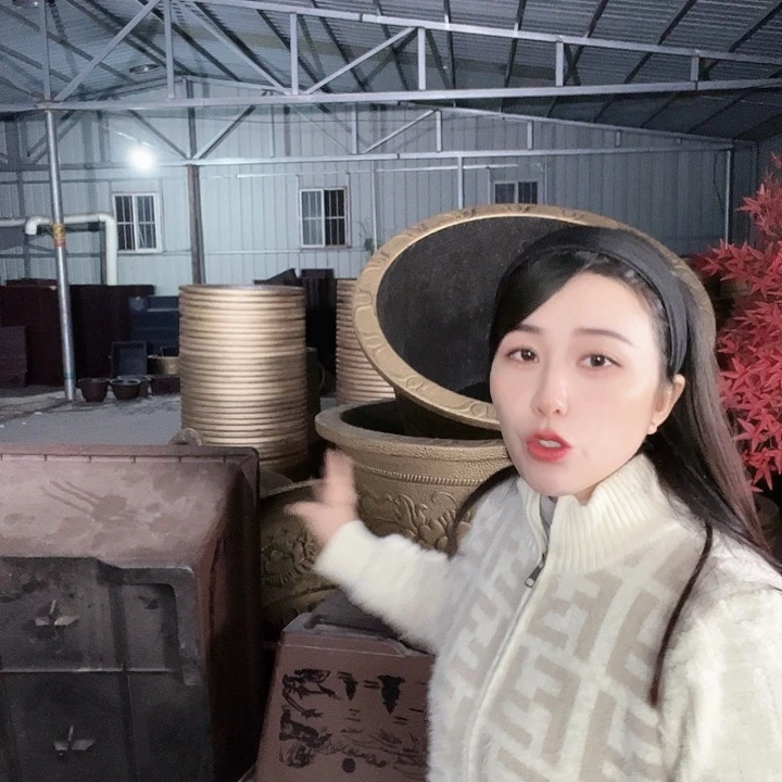 圆83口径花盆两个