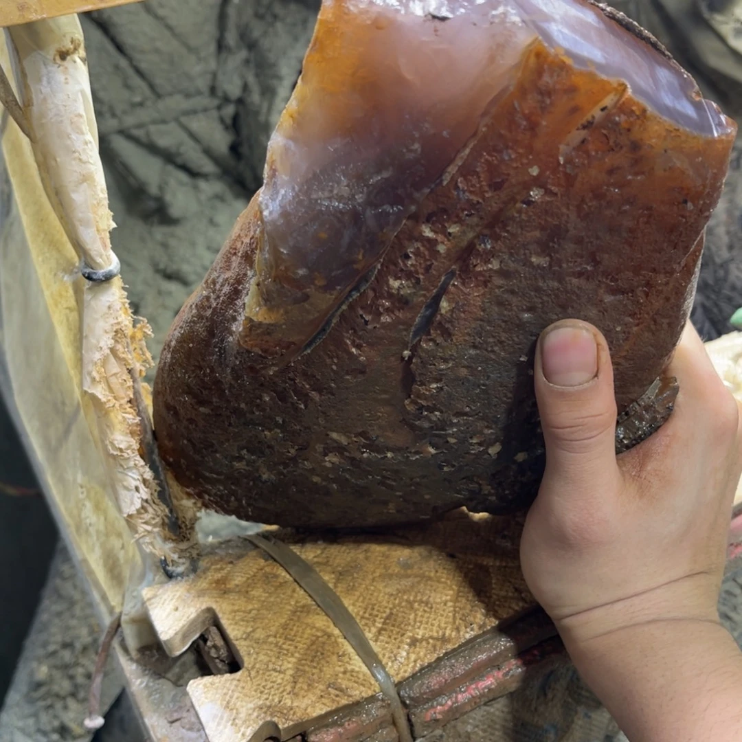 寒***月定制玛瑙天然玛瑙手镯原石