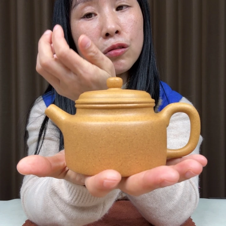 紫砂茶壶40目黄金缎德钟200cc全手工完美品