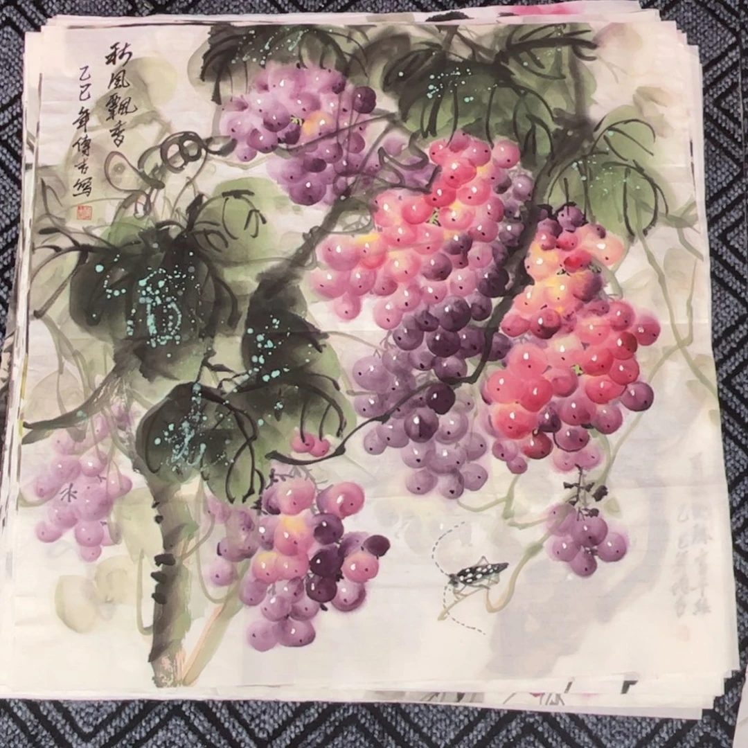 国画四尺斗方花鸟s