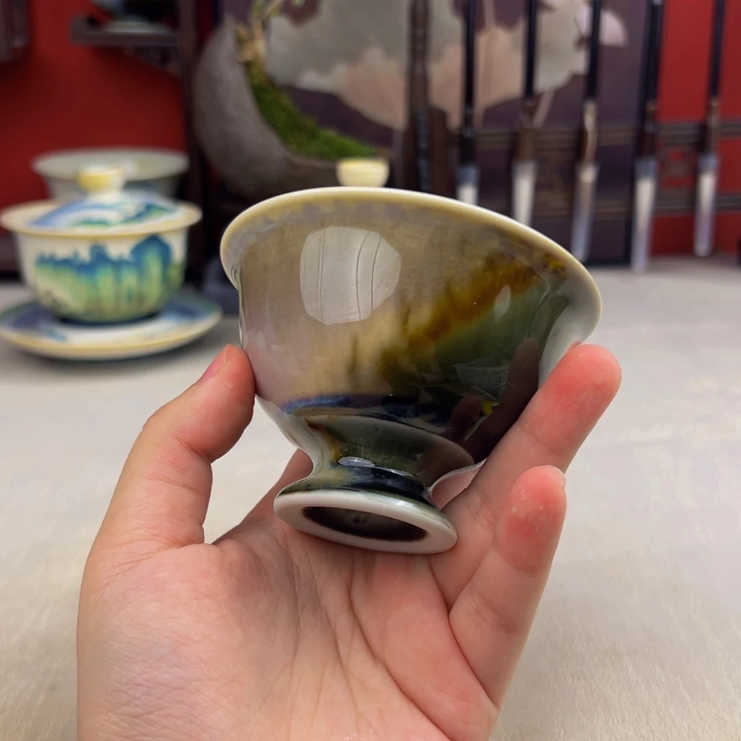 杯子纯手工柴烧主人杯