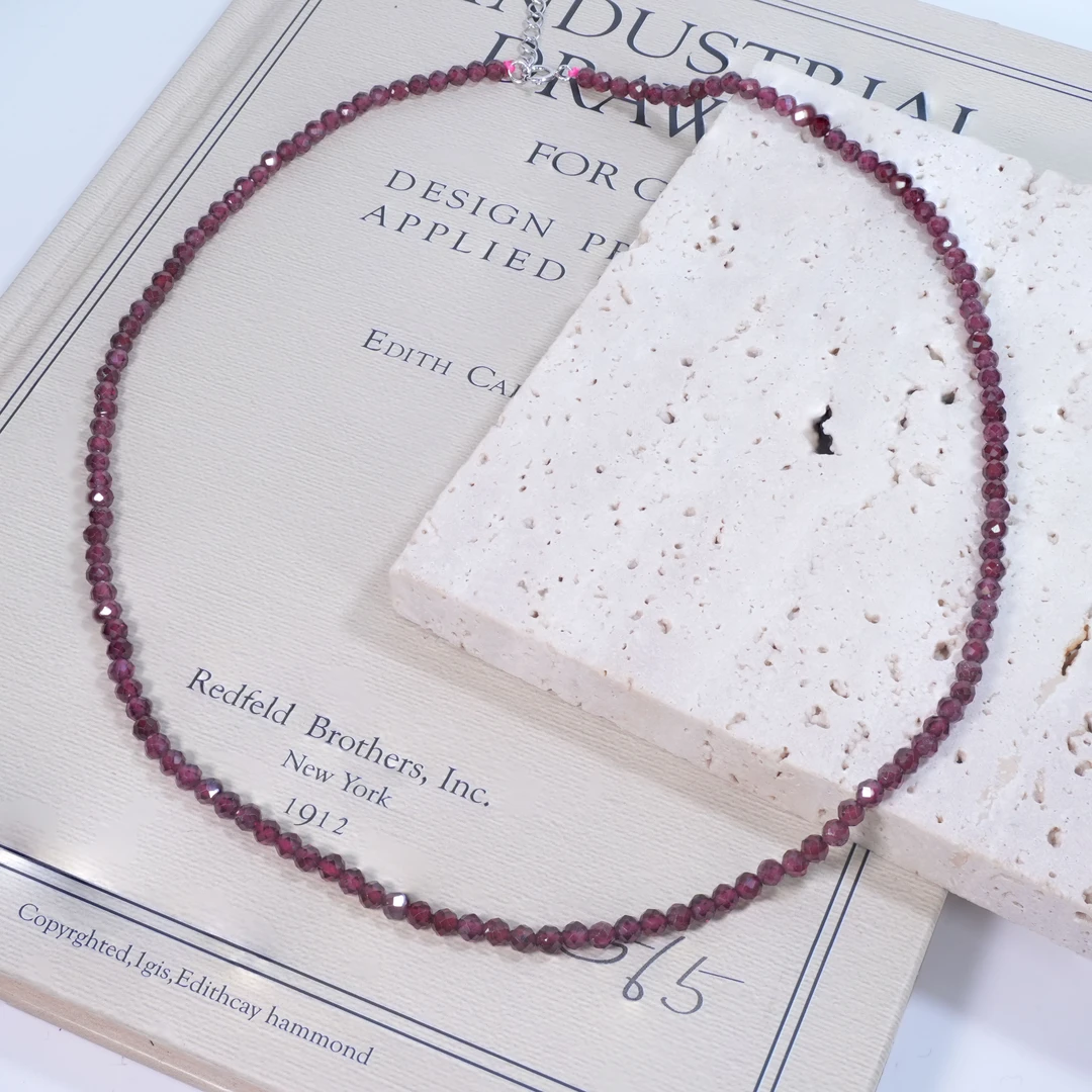 Fiilo 「石榴石切面锁骨链」定制设计款  多样性发一