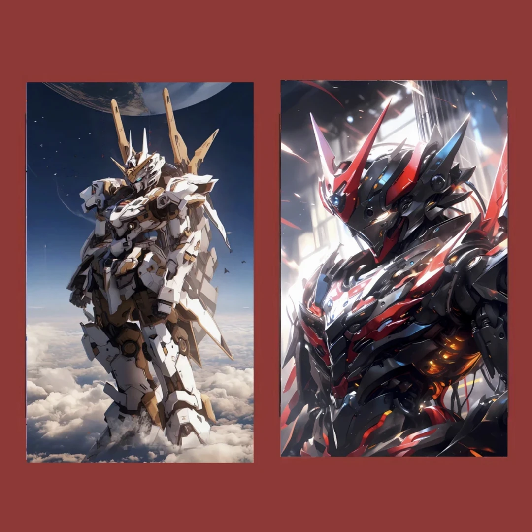 《高达双联》枫叶高达 动漫装饰画卡通壁画P款 40*80*2