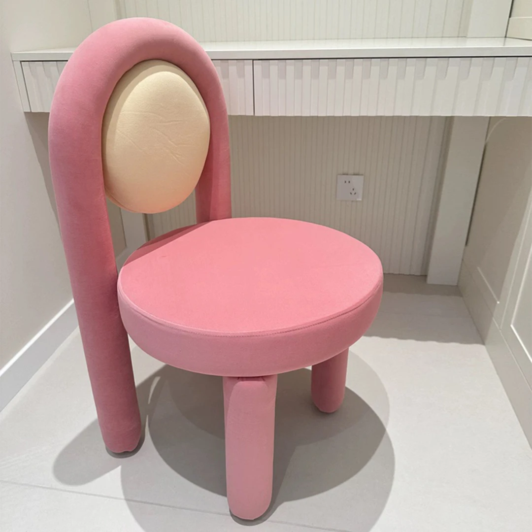 美物俪家化妆凳马卡龙化妆椅衣帽间女生卧室梳妆椅网红ins美甲椅