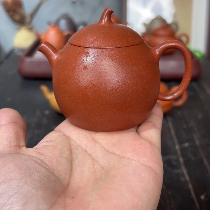 茶壶紫砂茄瓜160毫升降坡 微瑕