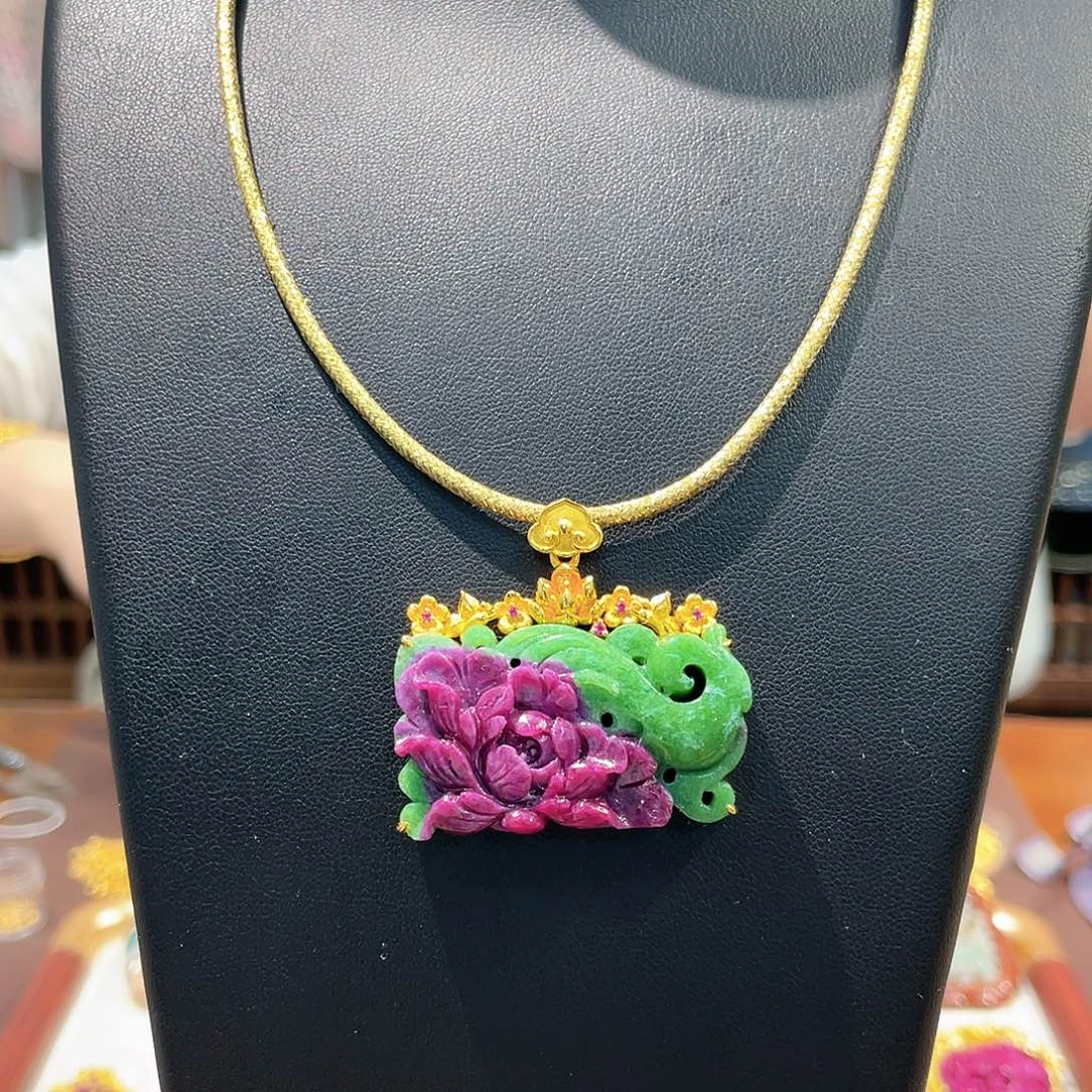 锦纶非金属吊坠红宝