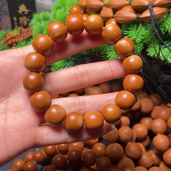橄榄核手串1.4尺寸福利老型桶珠