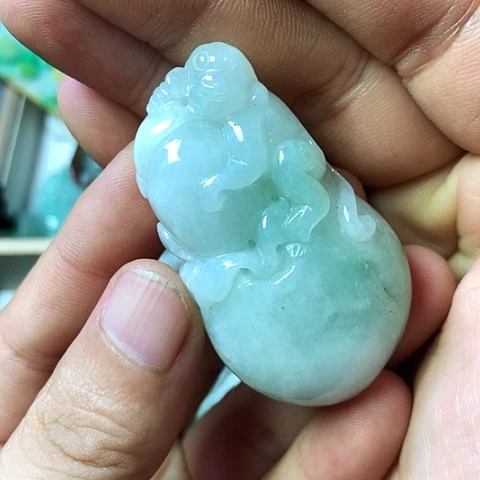 颈饰未镶嵌翡翠福豆豆珠宝翡翠颈饰