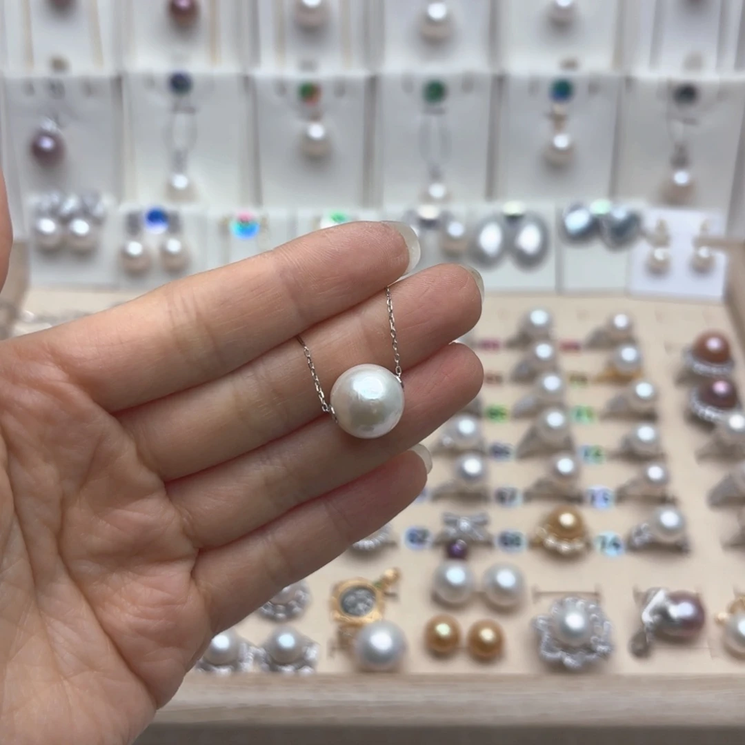 淡水珍珠颈饰银S925镶嵌