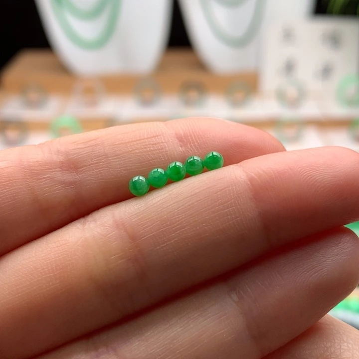 翡翠未镶嵌手链天然缅甸A货翡翠 卡3.1mm