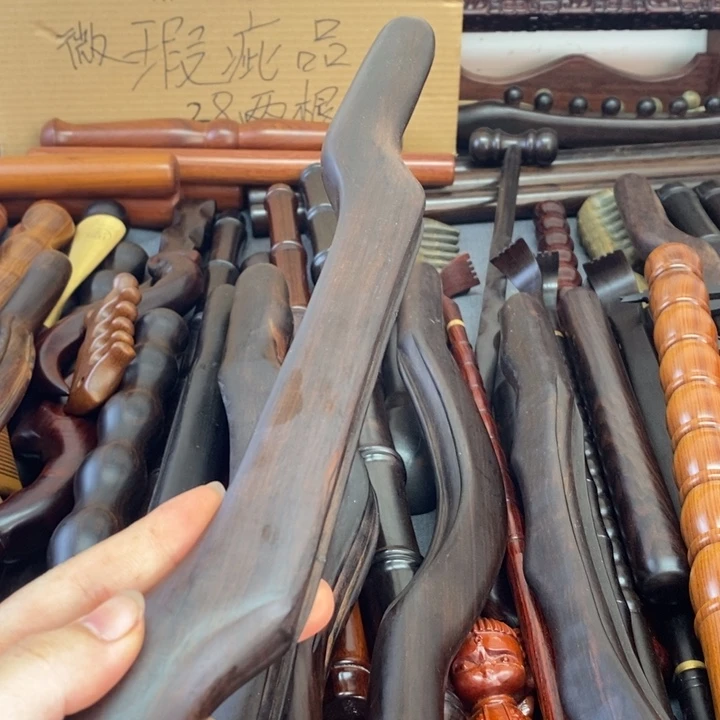 叩***叩紫光檀微瑕赶筋棒45直