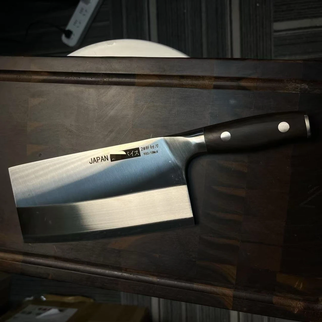 驭瑛9络18钼钒钢斩切刀菜刀锋利切肉刀斩切刀厨师专用两用刀