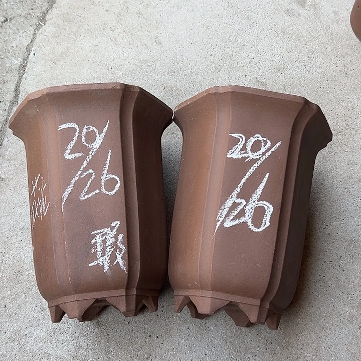 紫砂花盆宜兴紫砂花盆2只