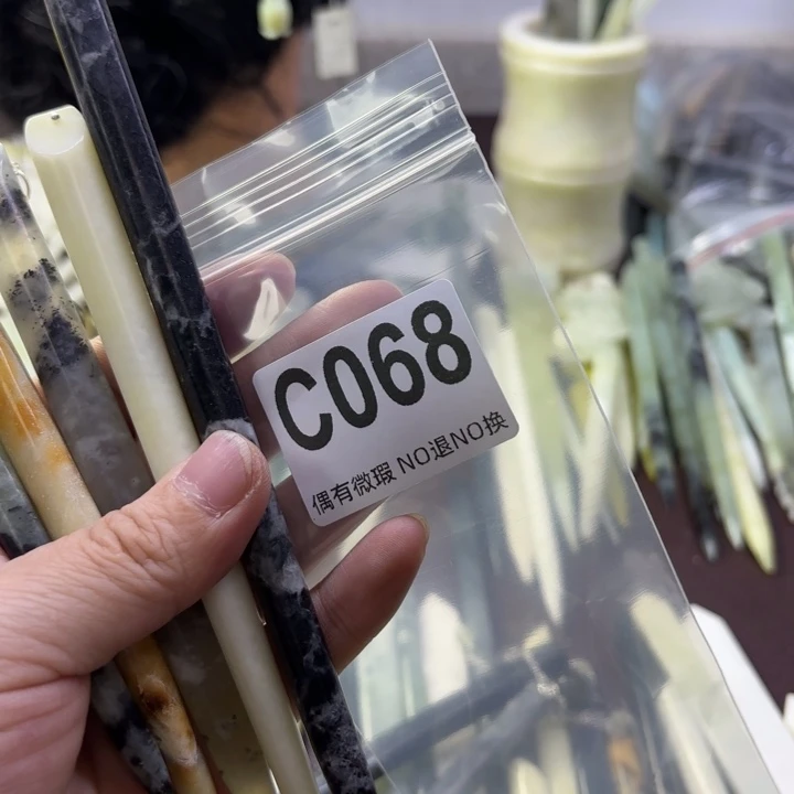 蛇纹石玉发饰合金?***?