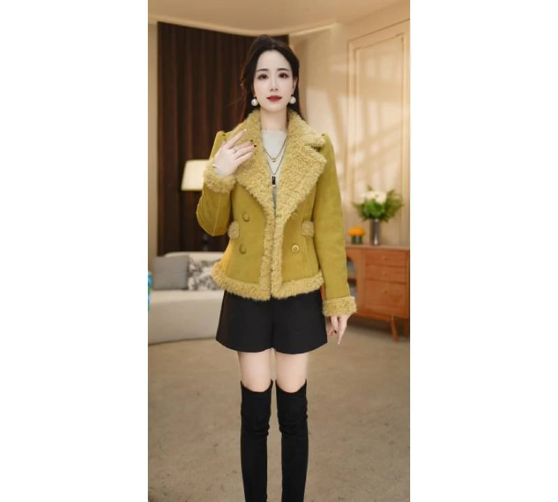 【赛菲雅】冬款加绒显瘦百搭修身保暖休闲优雅气质外套M-2XL