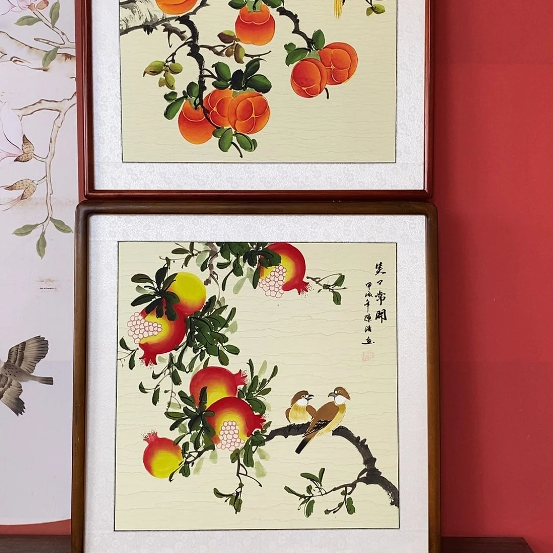 国画带框尺寸62✖️62厘米手绘包邮