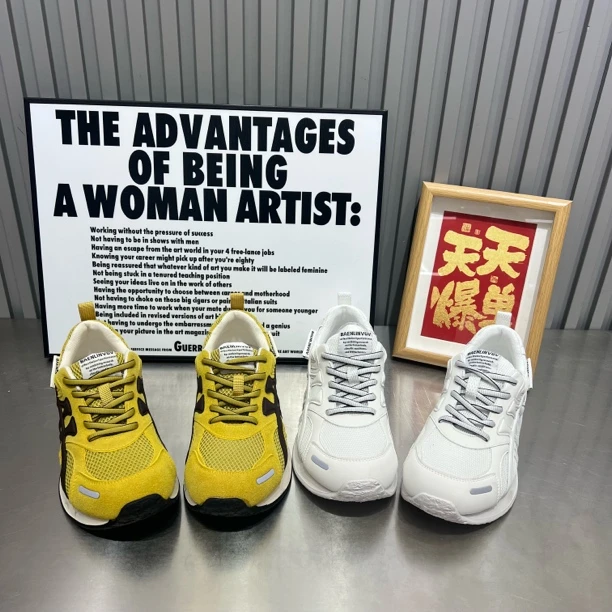 真皮厚底女2025新款轻便增高透气网面休闲运动鞋慢跑鞋