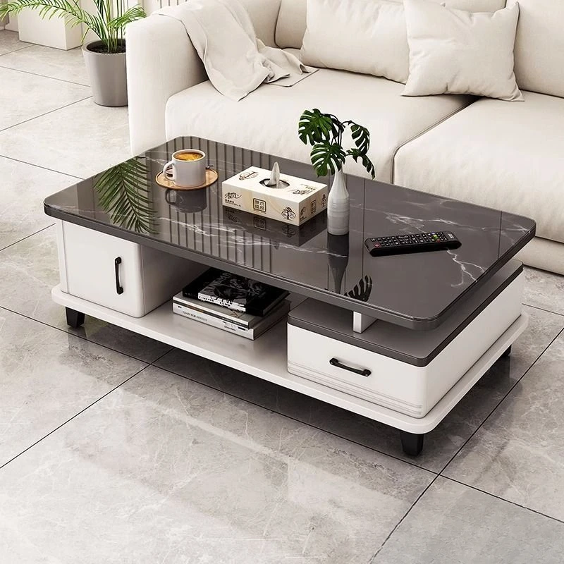 茶几客厅家用轻奢简约现代小户型办公室茶台欧式钢化玻璃茶几桌子