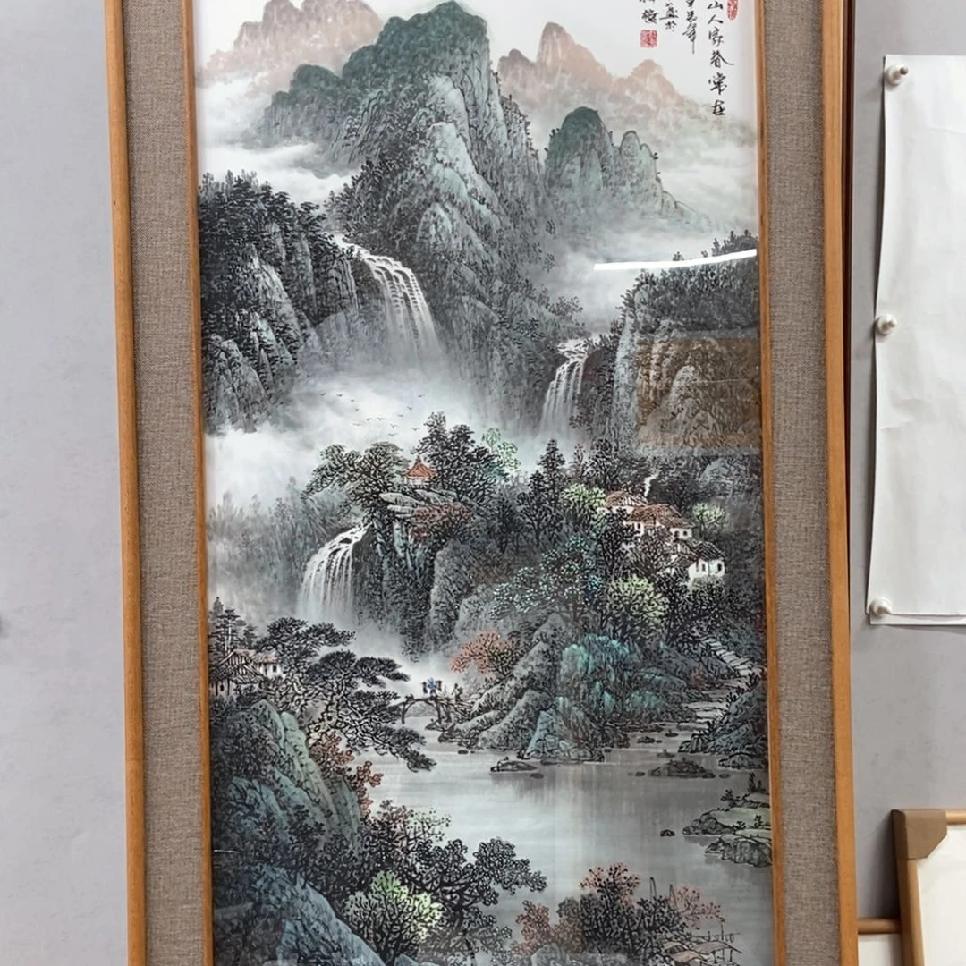 国画苏**业杜平四尺真人真品