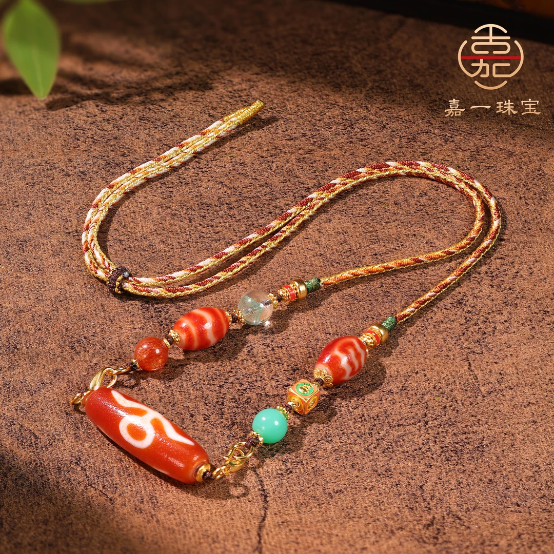 【嘉一珠宝】(虎，马，狗）红肉贵人天珠生肖相生合火局木补