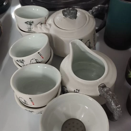 瓷片雪花釉功夫茶具