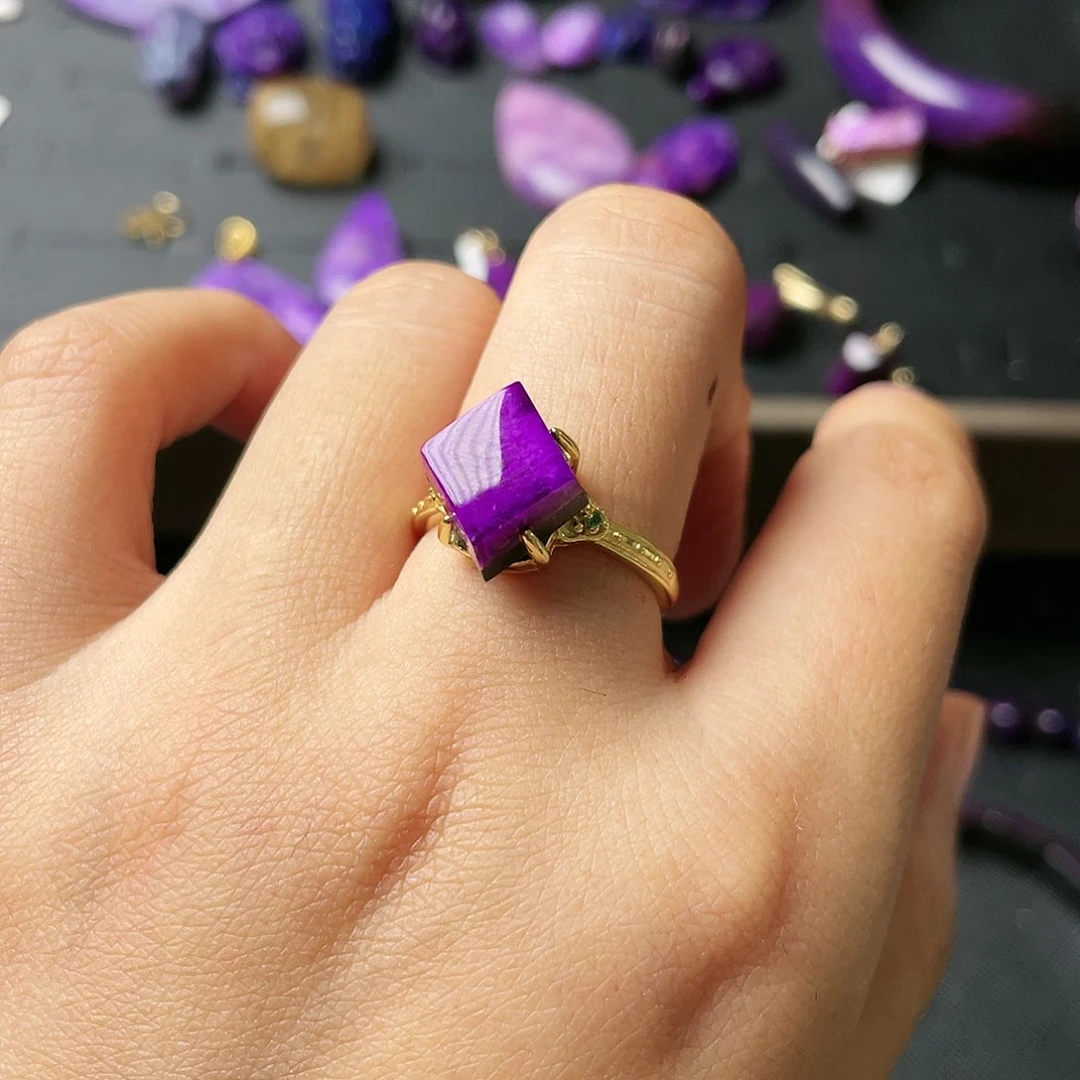 苏纪石（舒俱来）戒指银S925镶嵌