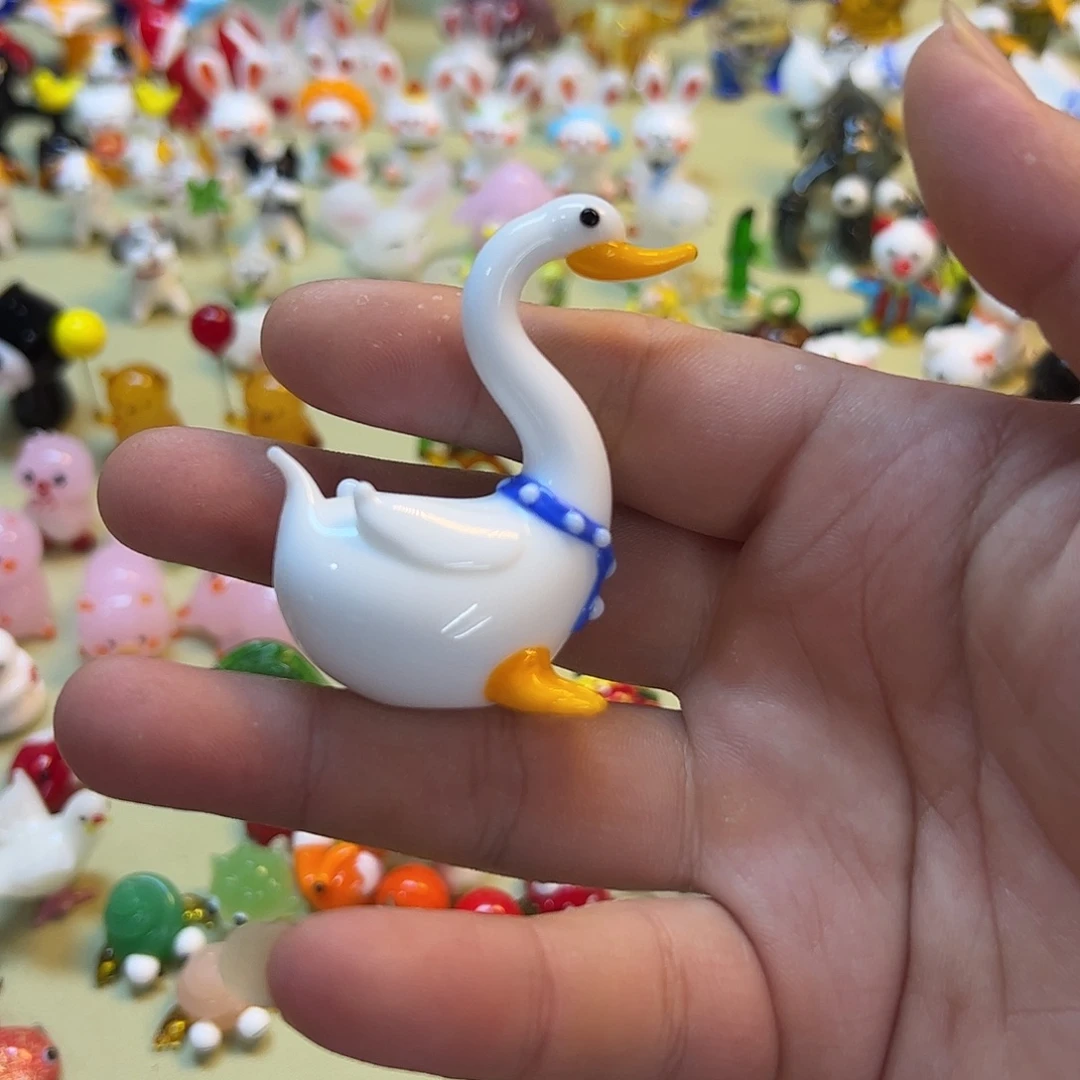张***度玻璃手工琉璃摆件鹅