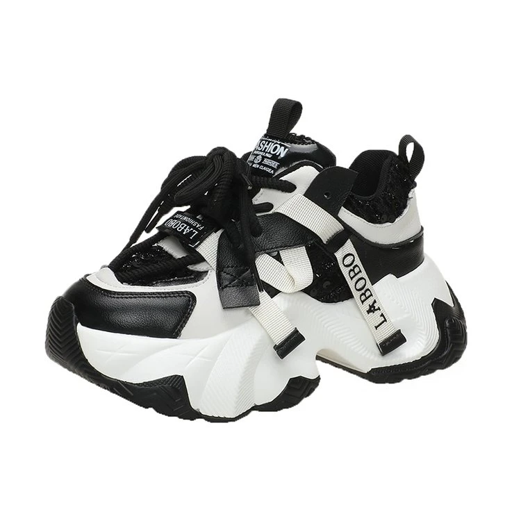 秋季新潮女鞋运动鞋老爹鞋异瞳猫眼增高老爹鞋女子休闲鞋女鞋跑步