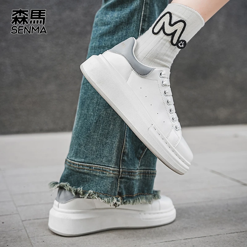 senma森马时尚小白鞋韩版潮流情侣板鞋男百搭厚底运动鞋春季透气