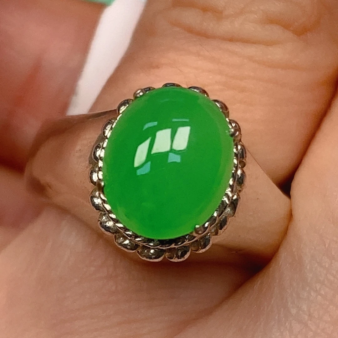 克***宙未镶嵌戒指翡翠翡翠蛋面