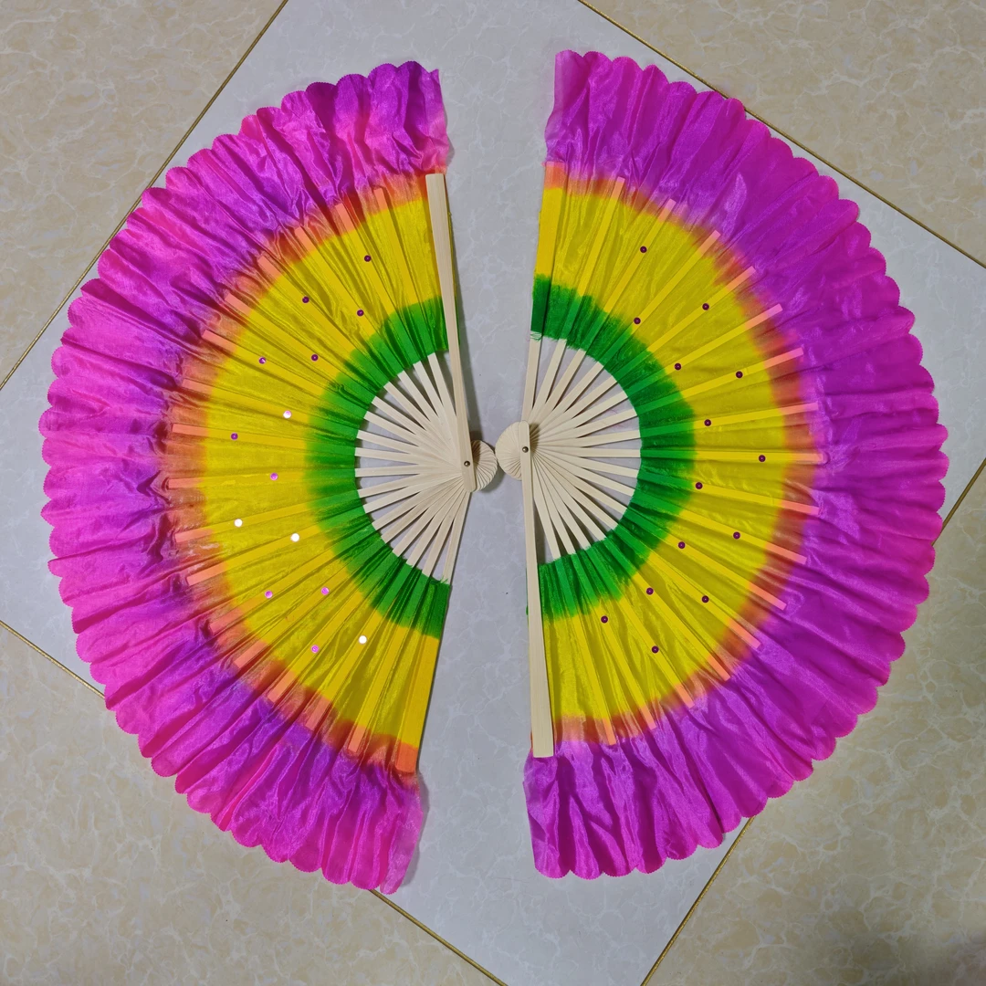 成人大秧歌东北二人转广场舞专用舞蹈音乐扇双面18骨扭秧歌演出扇