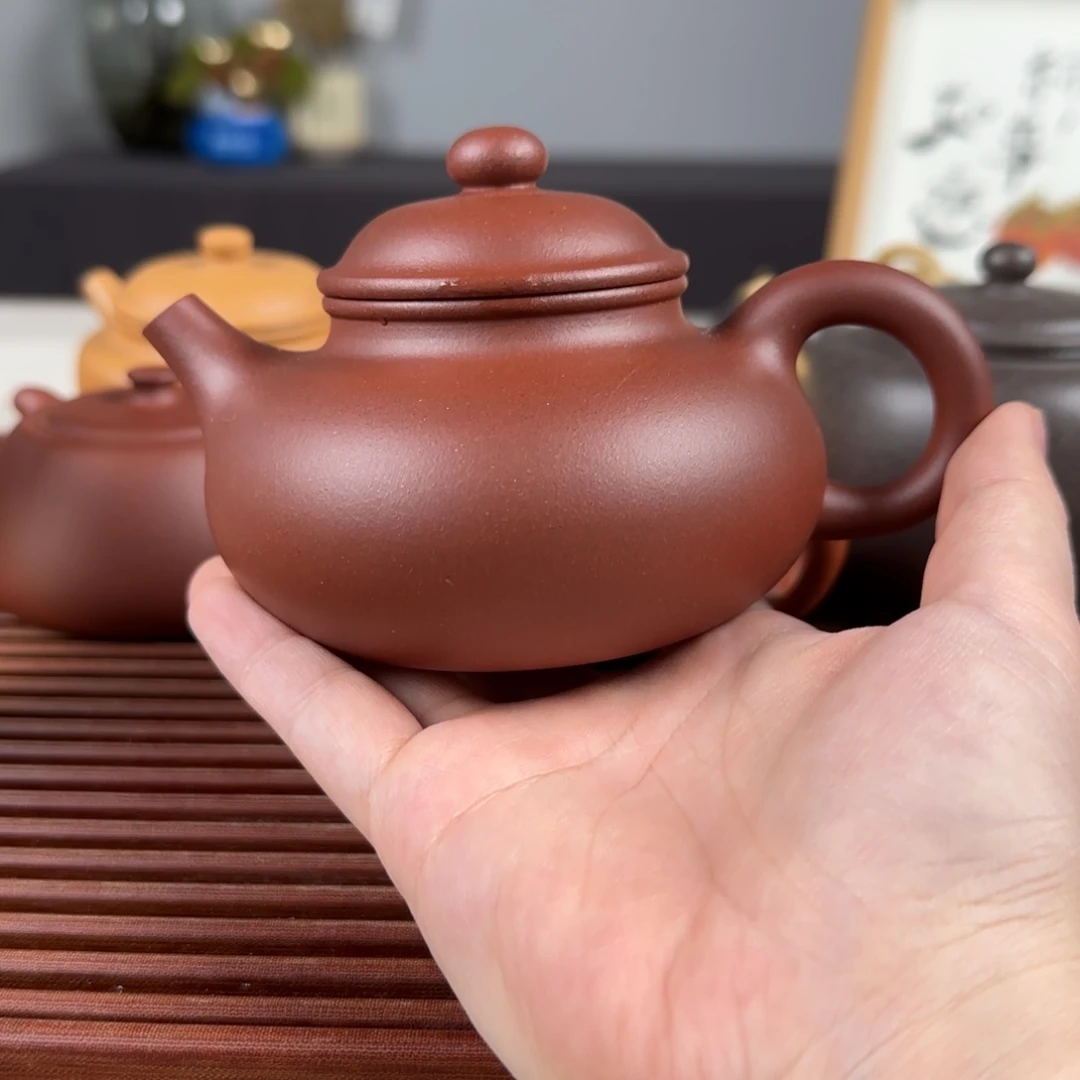 闻***墨茶壶紫砂微瑕容天