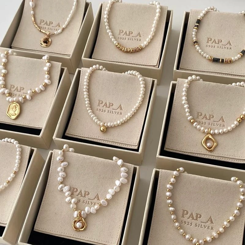 法式爱心碎银珍珠项链轻奢高级感锁骨链时尚百搭设计感气质项饰女