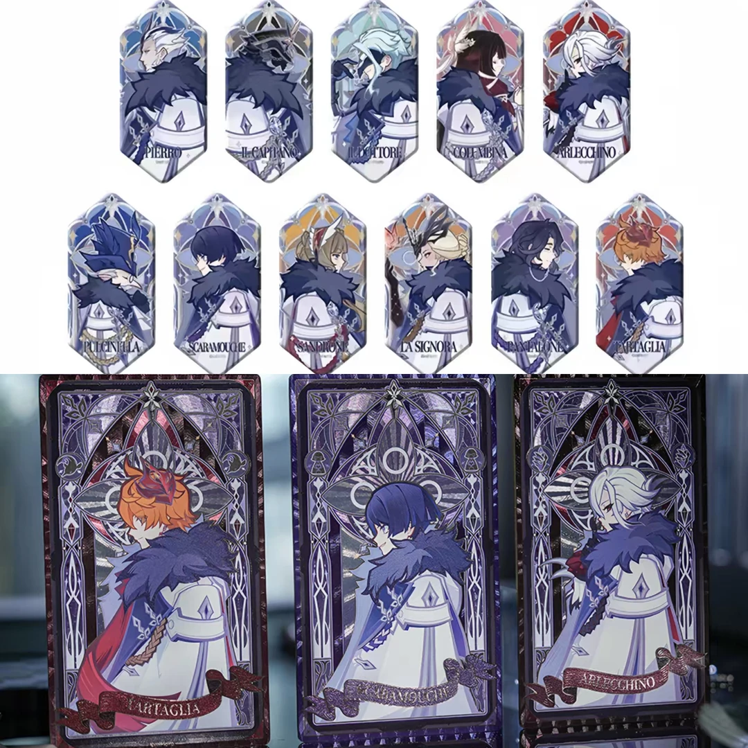 【拆盒】原神-霜痕与权焰系列徽章折光牌立牌游戏周边盲盒