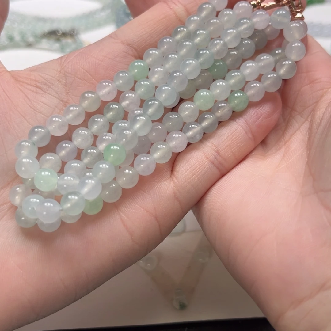 颈饰未镶嵌翡翠缅甸翡翠