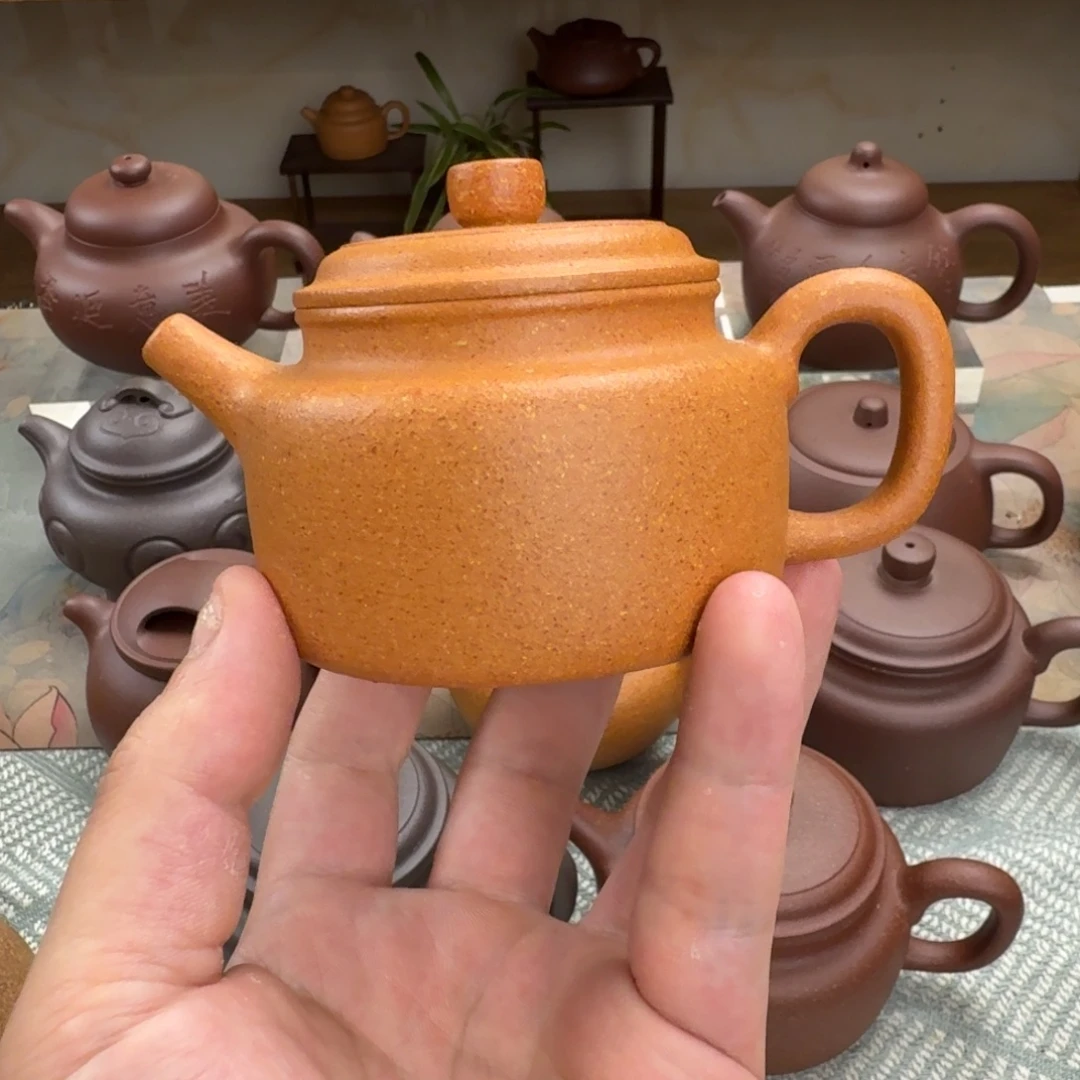 茶壶紫砂微瑕 德中 金黄段 150cc