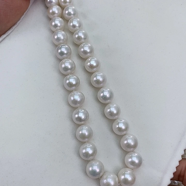 淡水珍珠颈饰银S925镶嵌11.5-13正圆珍珠项链