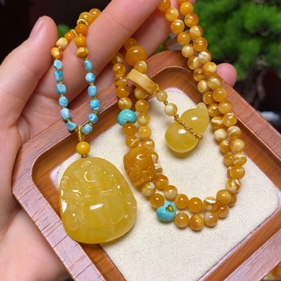【闪购商品】蜜蜡颈饰未镶嵌项链