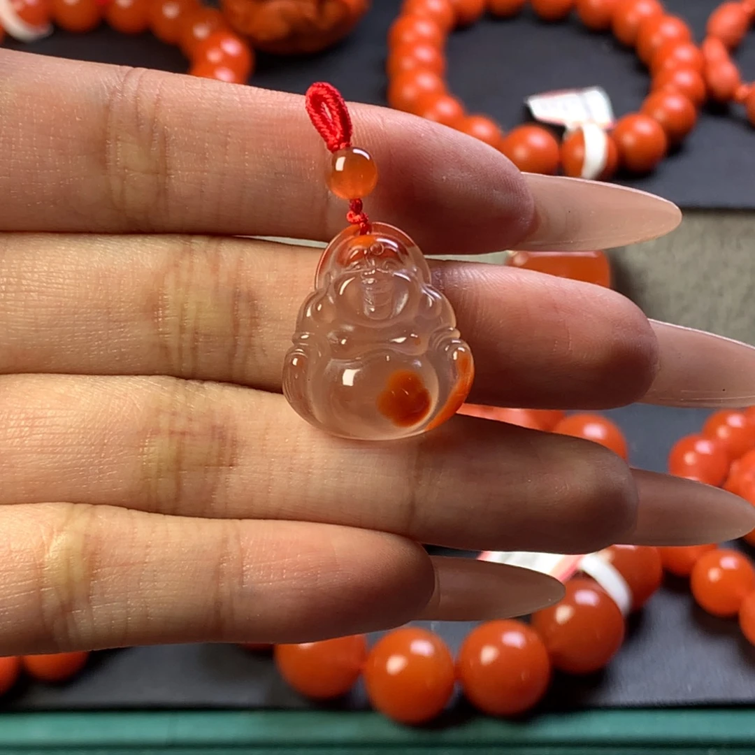 南红玛瑙未镶嵌吊坠(赠链)