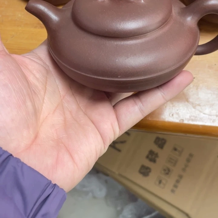 紫砂茶壶微瑕壶线圆